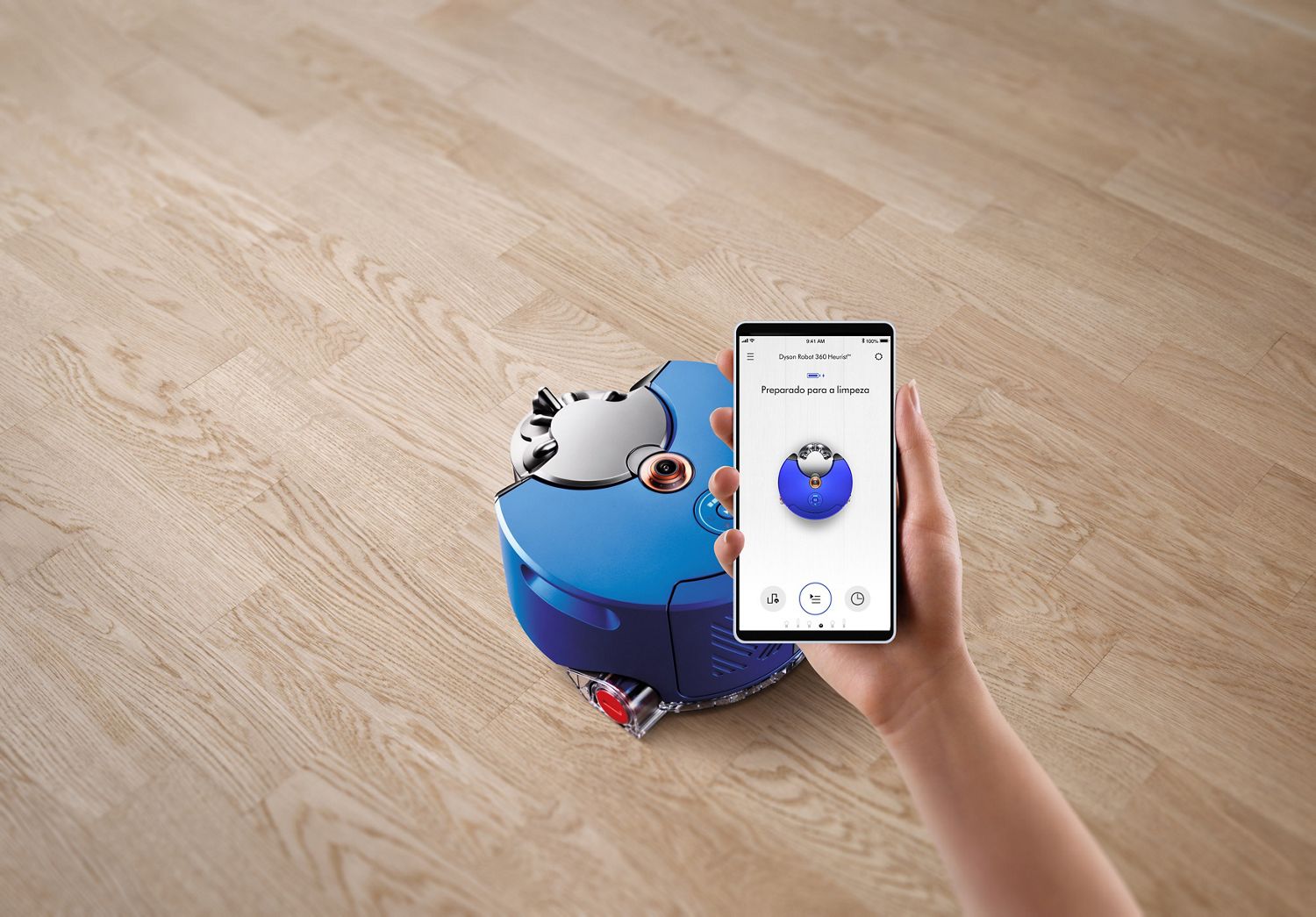 Vídeo sobre como configurar o aspirador robô Dyson 360 Heurist™